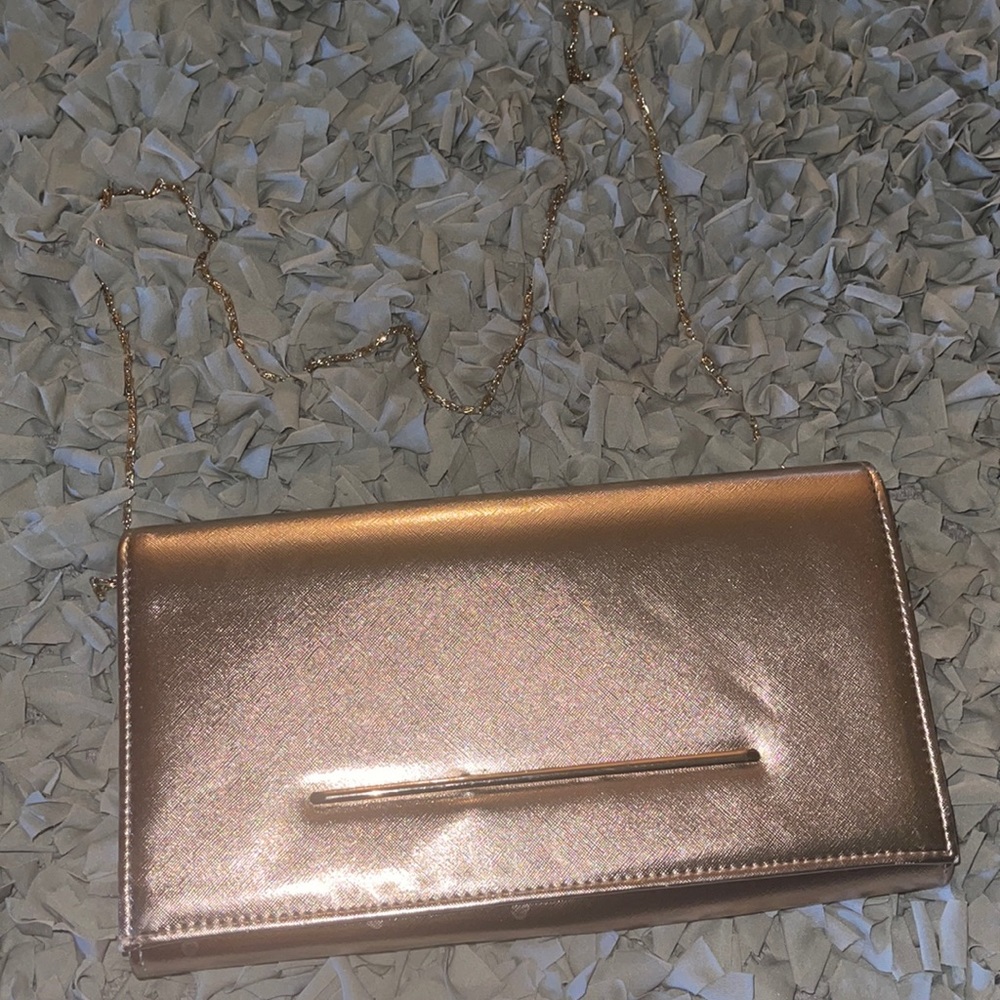 Rose gold clutch